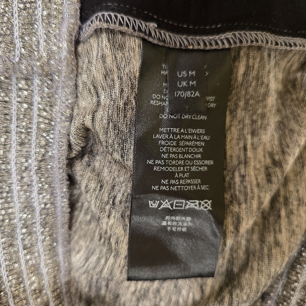 Anthropologie Metalic Silver Joggers Elastic Waist Size M - Picture 5 of 6